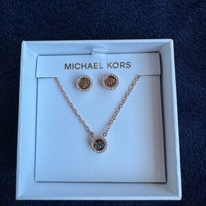 Michael Kors Matching Earrings and Necklace